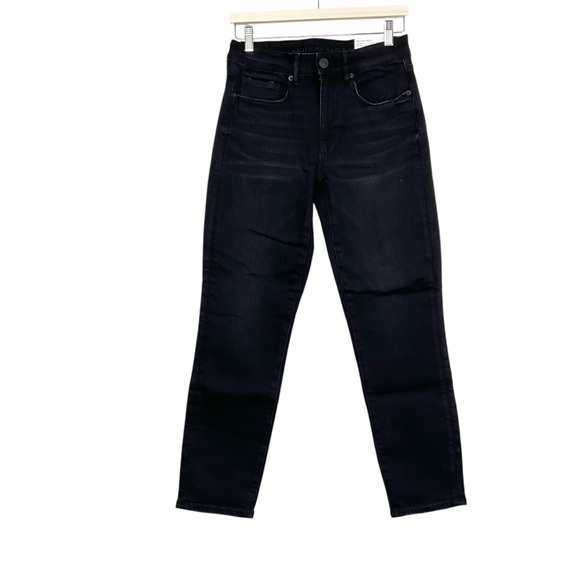 American Eagle black high hi-rise skinny jeans 6 short - Picture 1 of 7